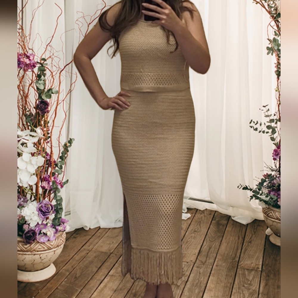 COPY - House of Harlow 1960 Bohemian skirt and top set crochet